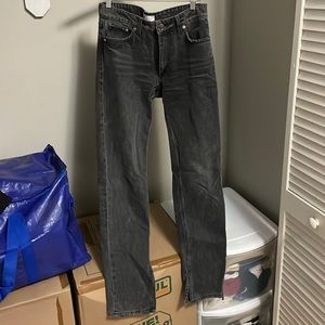 Zara straight leg jeans - grey/washed black denim